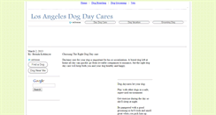 Desktop Screenshot of losangelesdogdaycares.com